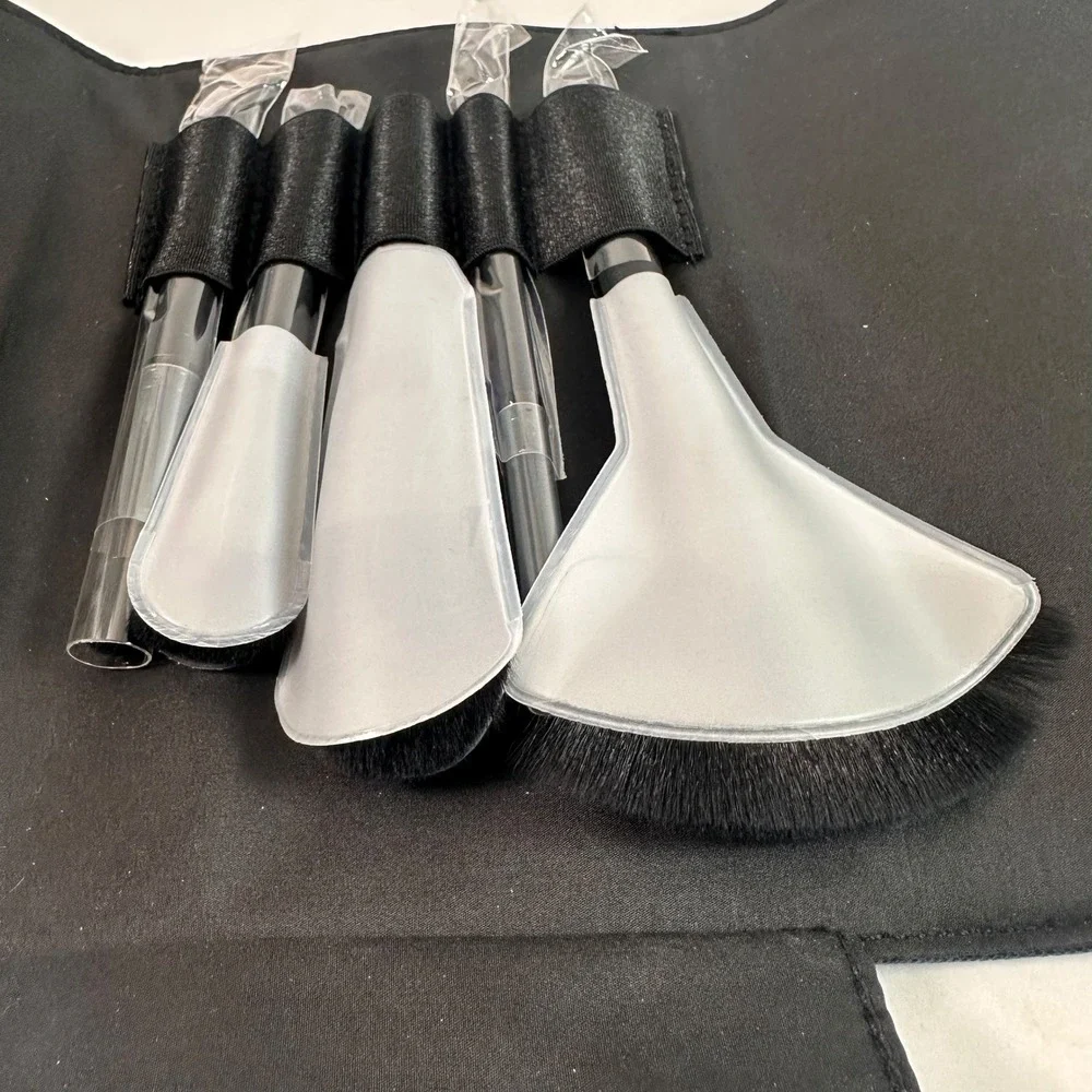 Laura Mercier Womens Makeup Brush‎ Set Cruelty Free Travel Case Blue Pro Artists